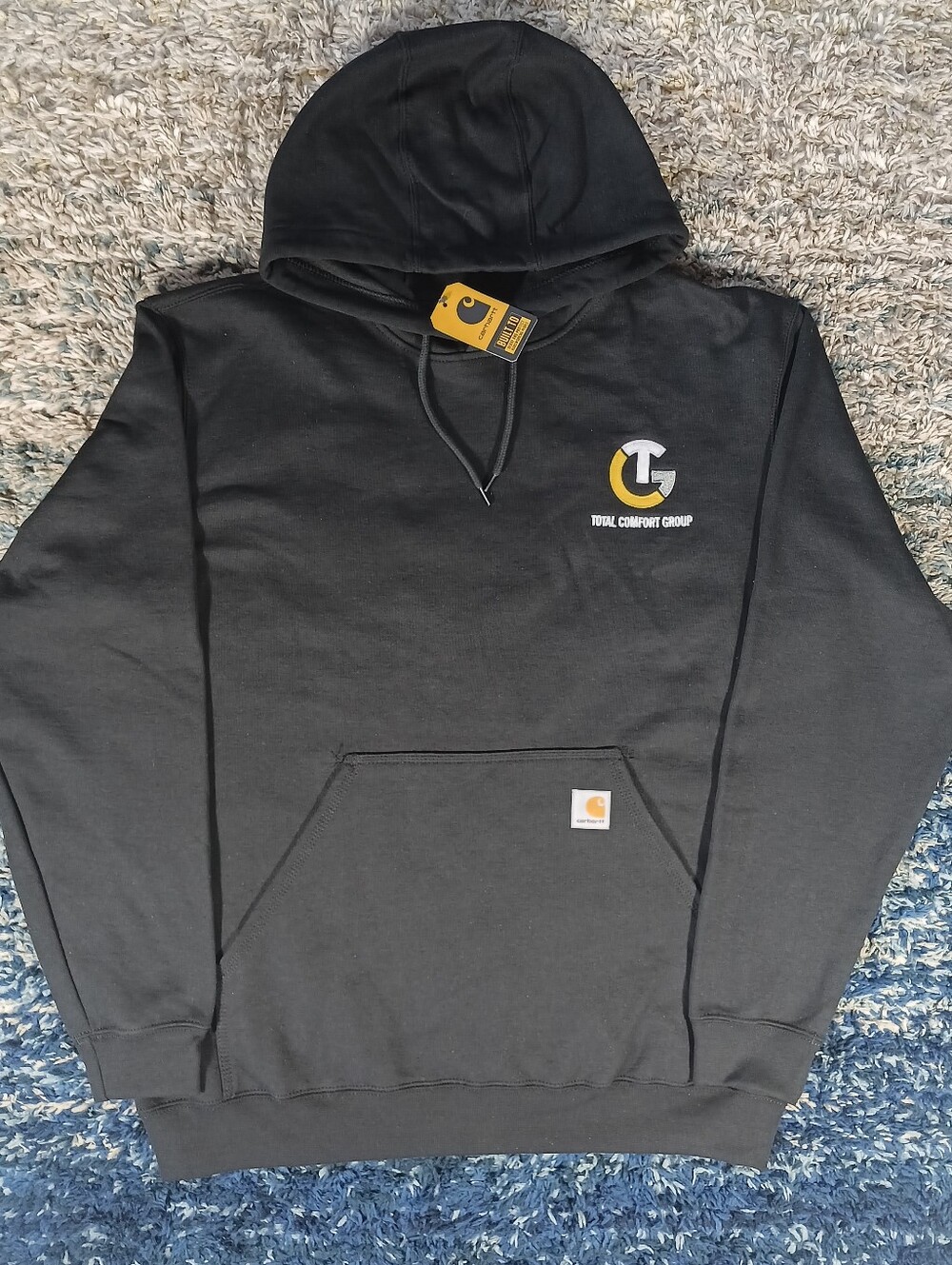 Carhartt K121-BLK Midweight Hoodie w/Total Comfort Group Embroidery Mens